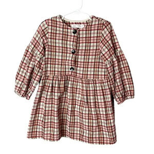 Zara Girls Size 4/5 Flannel Plaid Dress